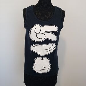 Disney Women's Mickey Hands Blouse Tank Top Size Small